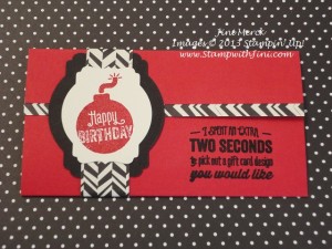 Bombs Away Birthday Gift Card Holder