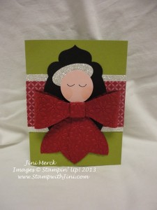 Cherry Cobbler Gift Bow Angel card