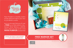 PaperPumpkin FREE Markers Promo