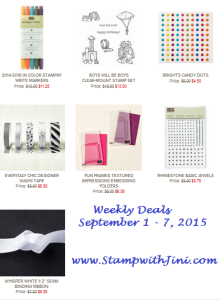 Weekly Deals September 1 2015