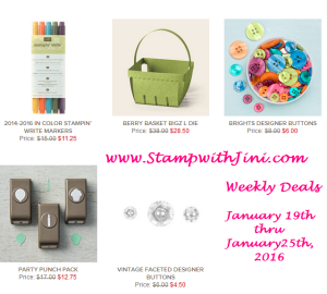 Weekly Deals January 19 2016