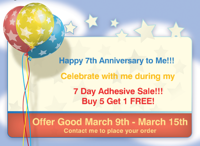Anniversary Adhesive Sale