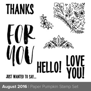 August 2016 Paper Pumpkin stamp set