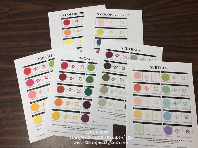Stampin Up Ink Pad Color Chart